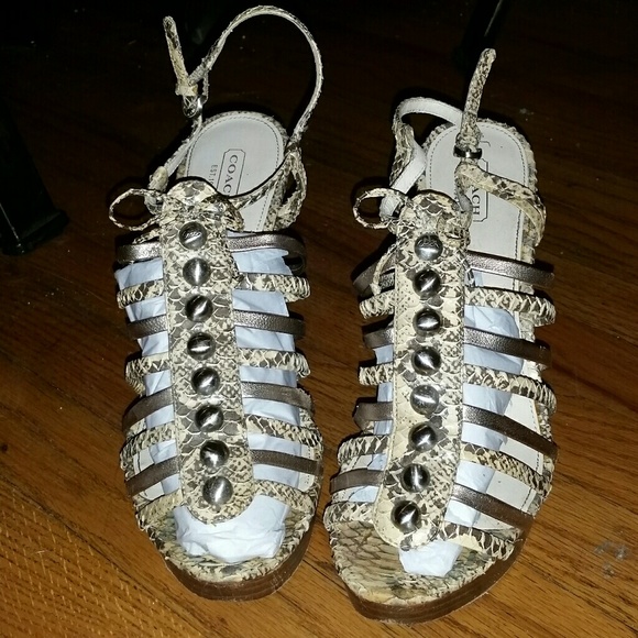 Coach Snakeskin size 9.5 Heels - Picture 5 of 7
